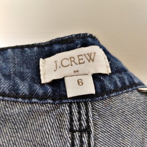 J. Crew Factory Medium Wash Raw Hem Mid Rise Denim Shorts Size 6 - Picture 6 of 8